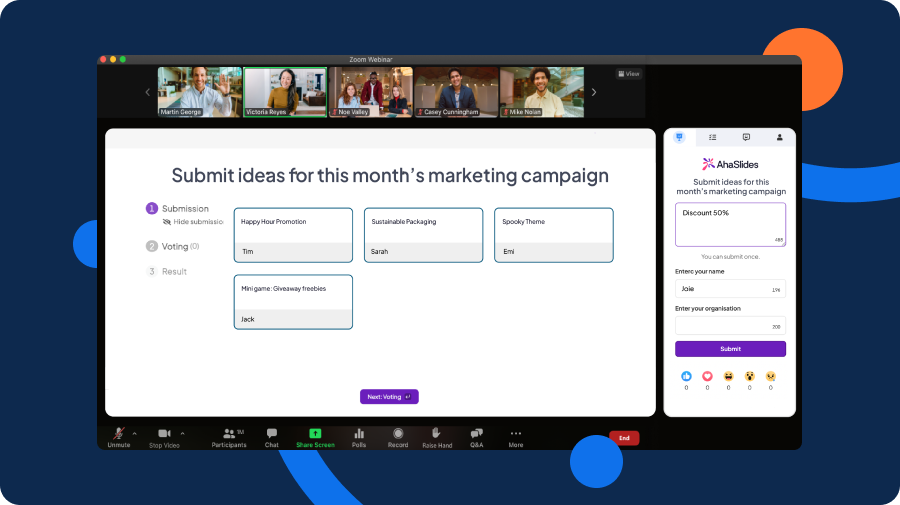 AhaSlides Zoom integration with remote participants